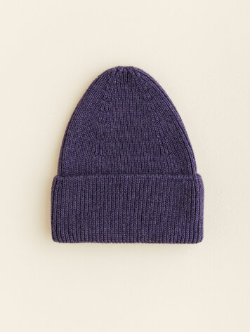 Hvid Beanie Fonzie KIDS - Purple