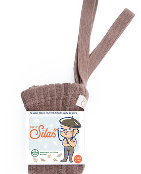 Silly Silas GRANNY teddy footed cotton tights - granola Silly Silas GRANNY teddy footed cotton tights - granola