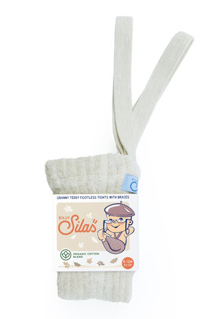 Silly Silas GRANNY teddy footless cotton tights - cream blend Silly Silas GRANNY teddy footless cotton tights - cream blend