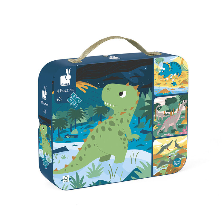 Janod Janod Puzzel - 4 puzzels Dinosaurus