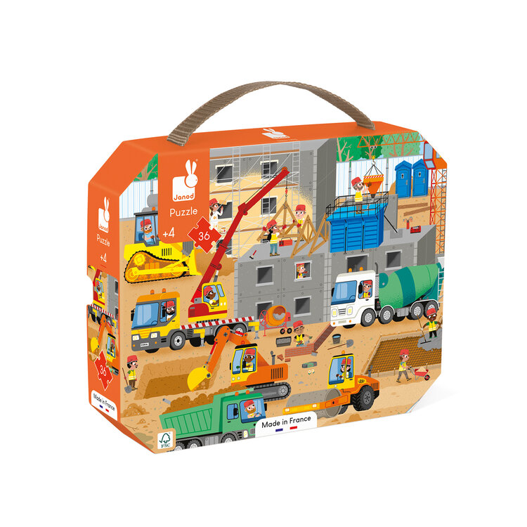 Janod Janod Puzzel - Op de Bouwplaats 36ST