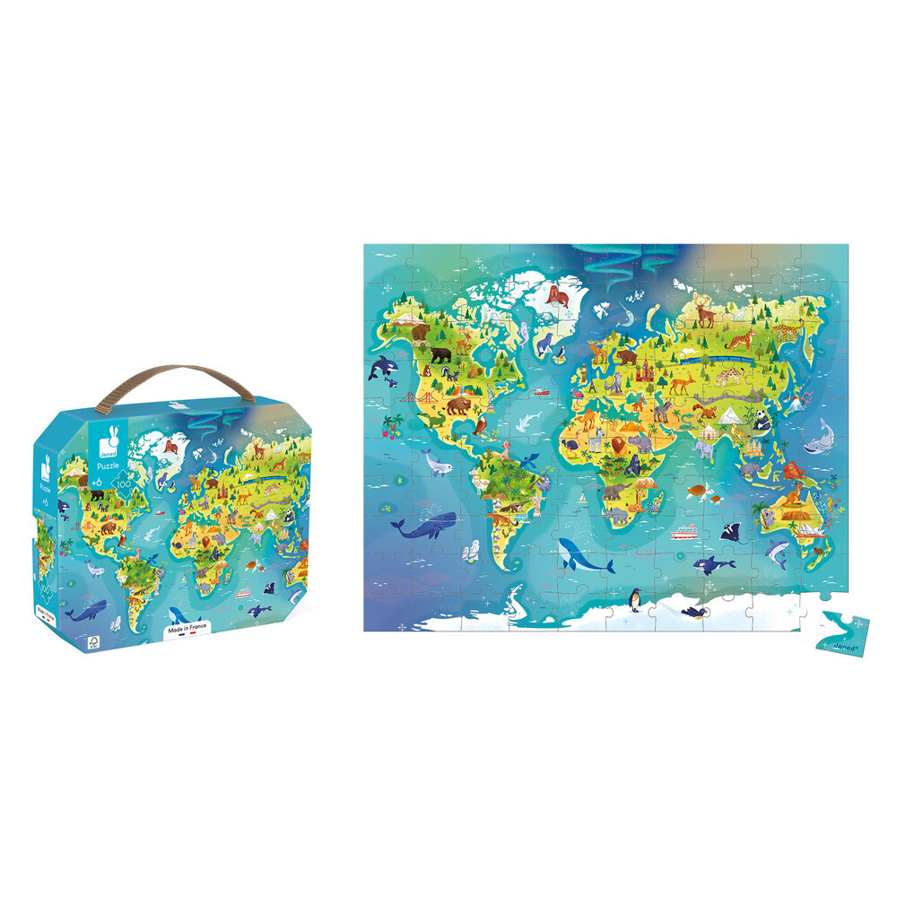 Janod Janod Puzzel - De wereld Janod Janod Puzzel - De wereld