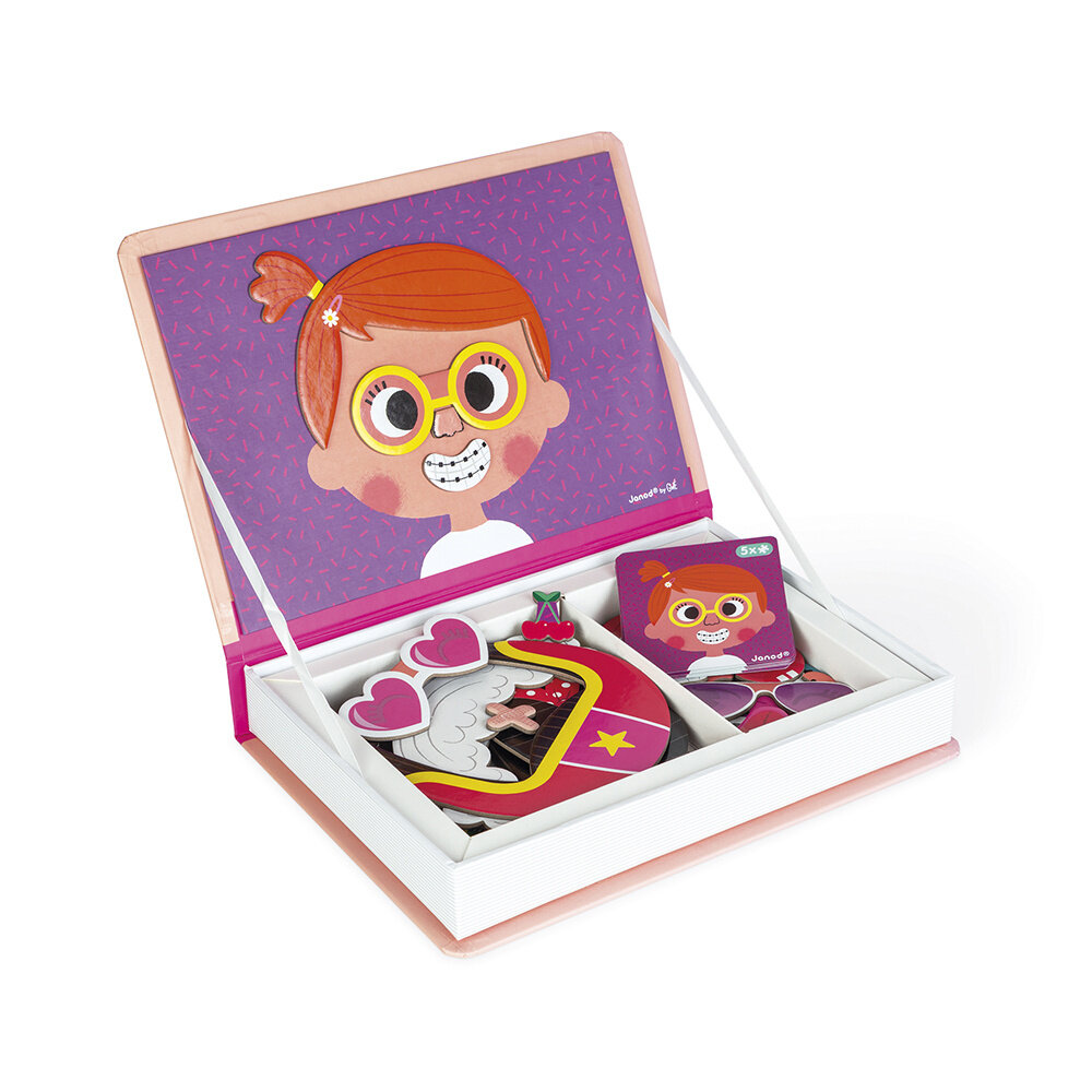 Janod Janod Magnetibook - Gekke gezichten meisjes Janod Janod Magnetibook - Gekke gezichten meisjes