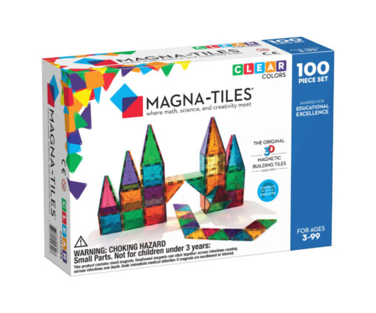 Magna Tiles Clear Colors 100 stuks Magna Tiles Clear Colors 100 stuks