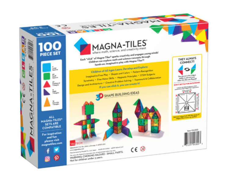 Magna Tiles Clear Colors 100 stuks