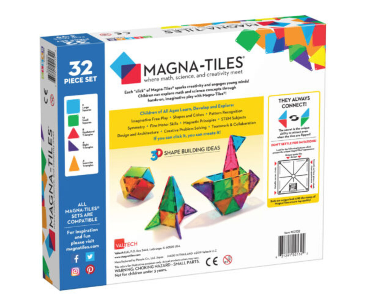 Magna Tiles Clear Colors 32 stuks