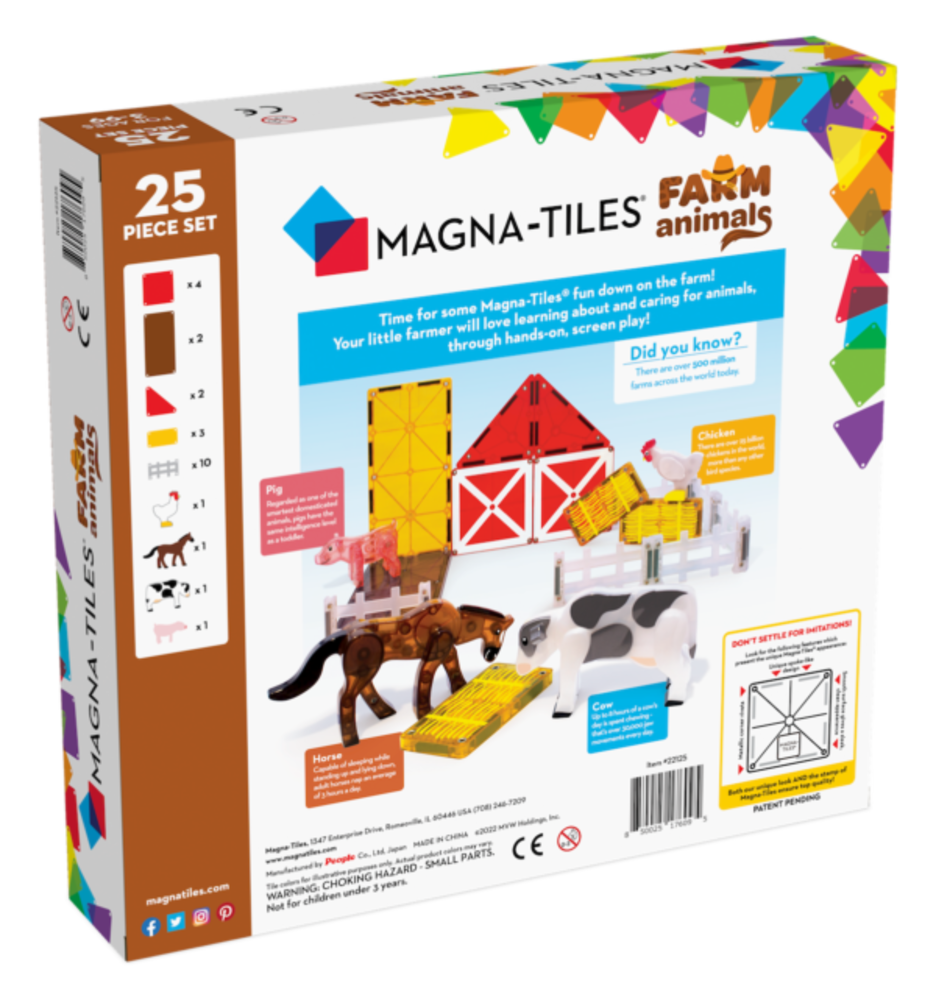 Magna Tiles Farm Animals set 25 stuks