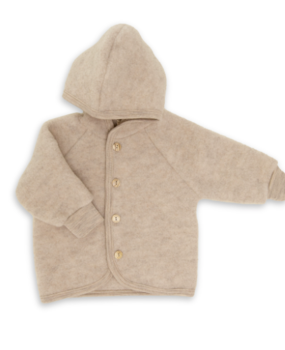 Engel Natur Wolfleece jasje - Sand melange Engel Natur Wolfleece jasje - Sand melange