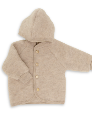 Engel Natur Wolfleece jasje - Sand melange Engel Natur Wolfleece jasje - Sand melange