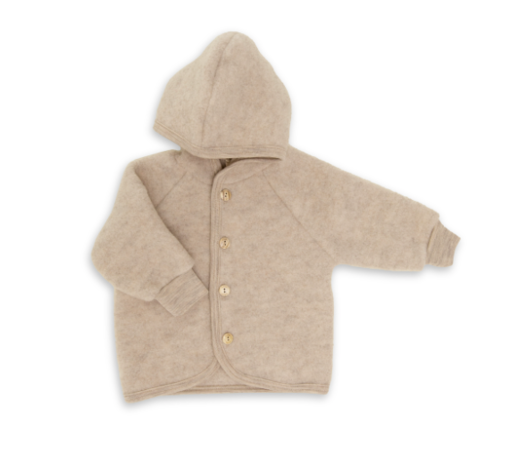 Engel Natur Wolfleece jasje - Sand melange Engel Natur Wolfleece jasje - Sand melange
