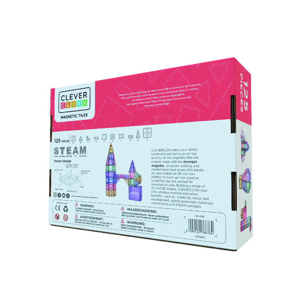 Cleverclixx Large creative pack pastel 125 stuks Cleverclixx Large creative pack pastel 125 stuks