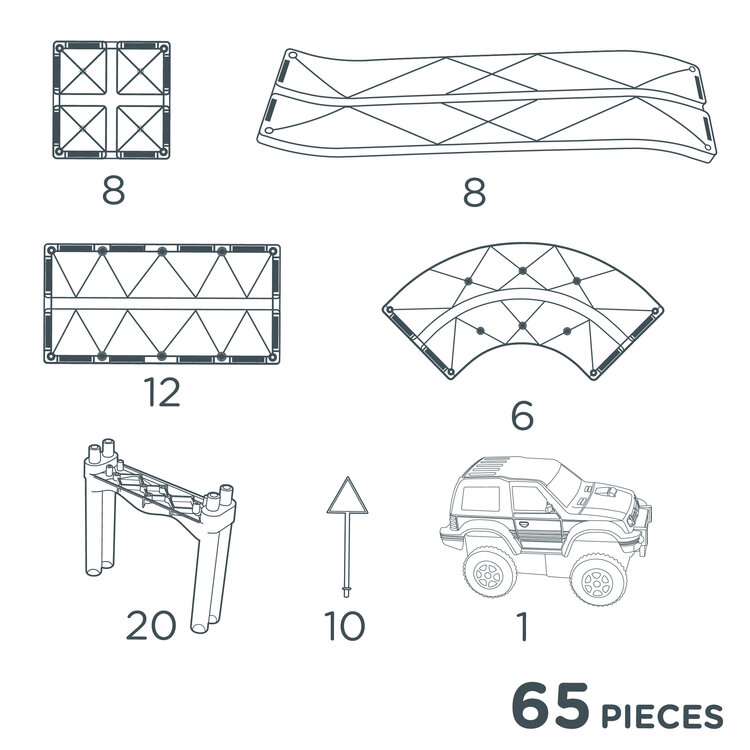 Cleverclixx Race track intense 65 stuks