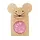 Glitter mouse bouncy ball - pink
