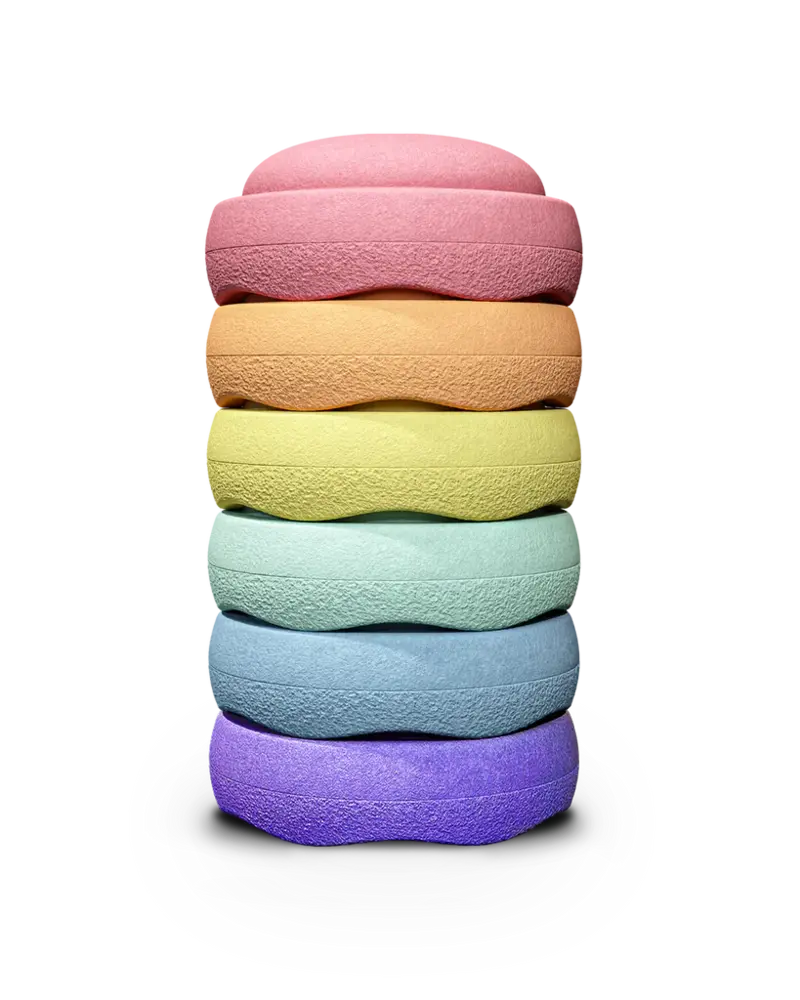 Stapelstein Original Rainbow Set van 6 - Pastel Stapelstein Original Rainbow Set van 6 - Pastel