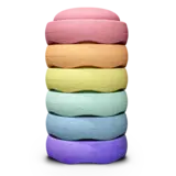 Stapelstein Original Rainbow Set van 6 - Pastel Stapelstein Original Rainbow Set van 6 - Pastel
