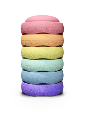 Stapelstein Original Rainbow Set van 6 - Pastel
