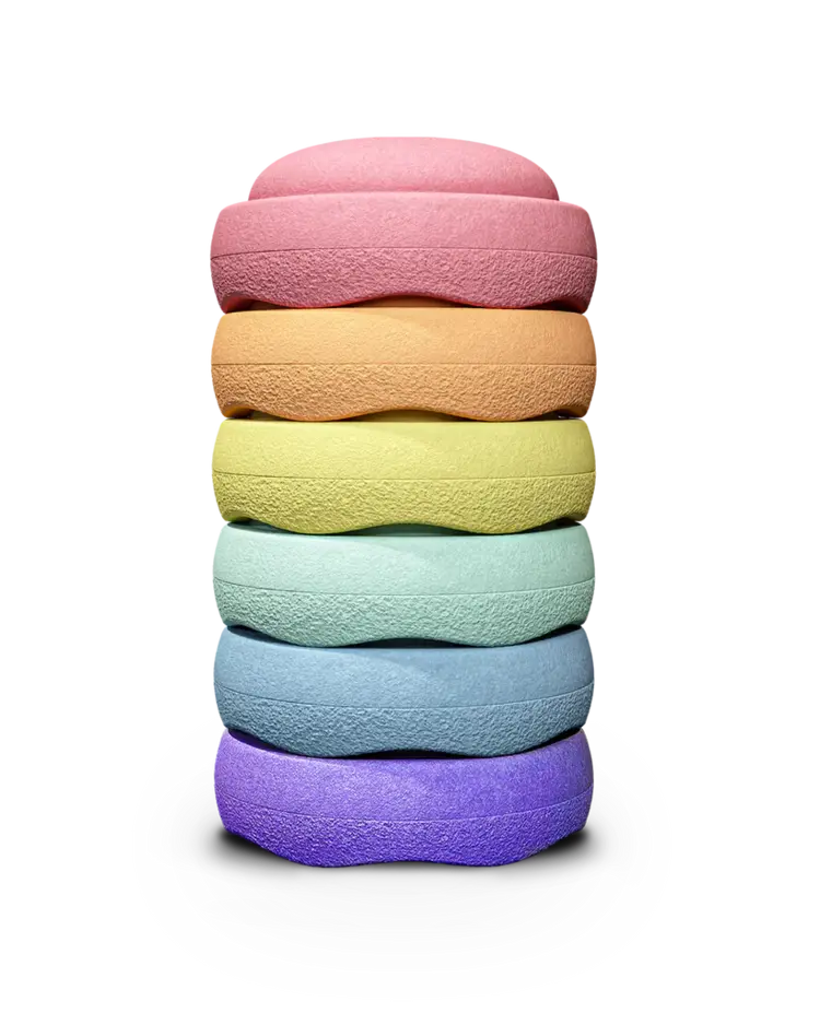 Stapelstein Original Rainbow Set van 6 - Pastel
