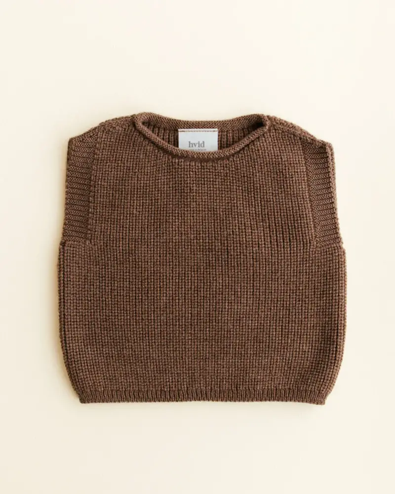 Hvid Harvey vest - mocha Hvid Harvey vest - mocha