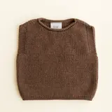 Hvid Harvey vest Mocha merinowol