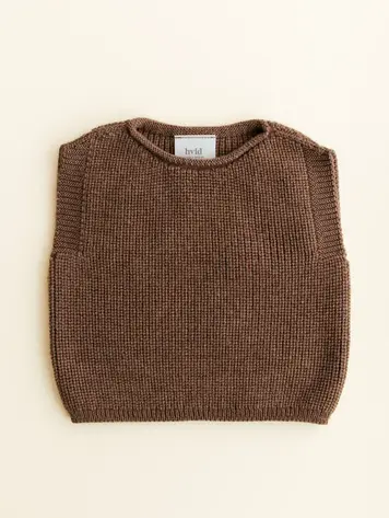 Hvid Harvey vest Mocha merinowol