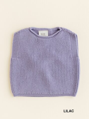 Hvid Harvey vest Lilac merinowol