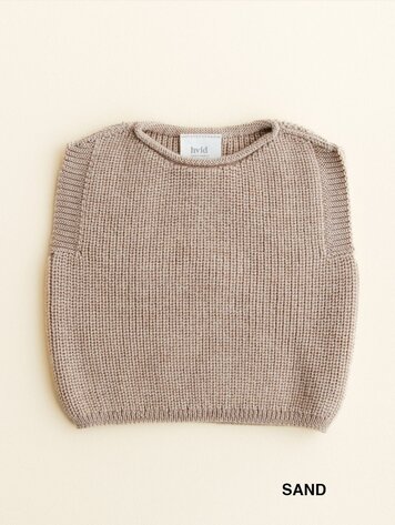 Hvid Harvey vest Sand merinowol