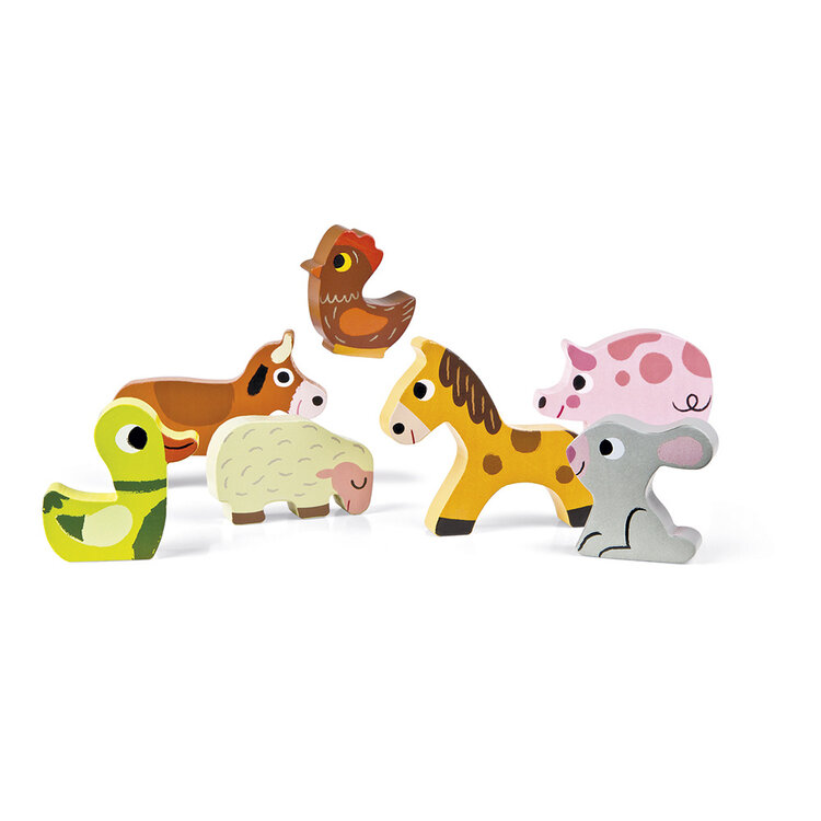 Janod Chunky puzzel op de boerderij