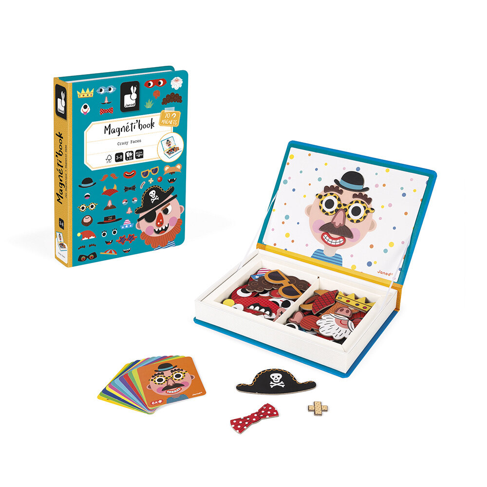 Janod Janod Magnetibook - Gekke gezichten jongens Janod Janod Magnetibook - Gekke gezichten jongens