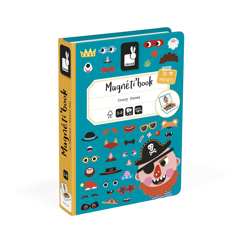 Janod Janod Magnetibook - Gekke gezichten jongens Janod Janod Magnetibook - Gekke gezichten jongens
