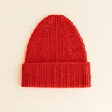 Hvid Beanie Fonzie KIDS - Red