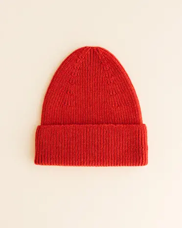 Hvid Beanie Fonzie KIDS - Red - muts Hvid Beanie Fonzie KIDS - Red - muts