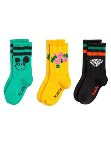 Mini Rodini Ritzrats 3-pack socks - multi