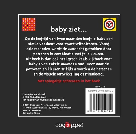 Baby ziet: kijkboek met spiegeltje 0+