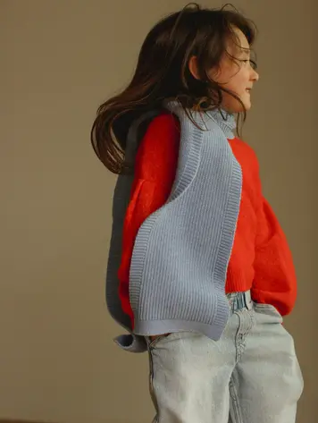 Hvid Scarf Gustave - Light Blue