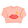 sweatshirt | coral w/ lips print