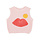 sleeveless top | light pink w/ lips print