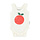 sleeveless bodysuit | ecru w/ apple print