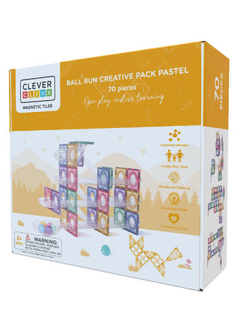 Cleverclixx Knikkerbaan ball run creative pack pastel 70 stuks