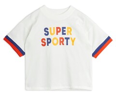Mini Rodini Alien City FC sp ss tee, Off-white