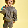 ALIX the label Stripe tape sweat short dark grey ALIX the label Stripe tape sweat short dark grey