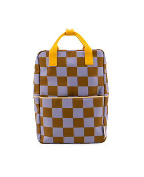 Sticky Lemon Backpack LARGE checkerboard 1802109 - blooming purple + soil green