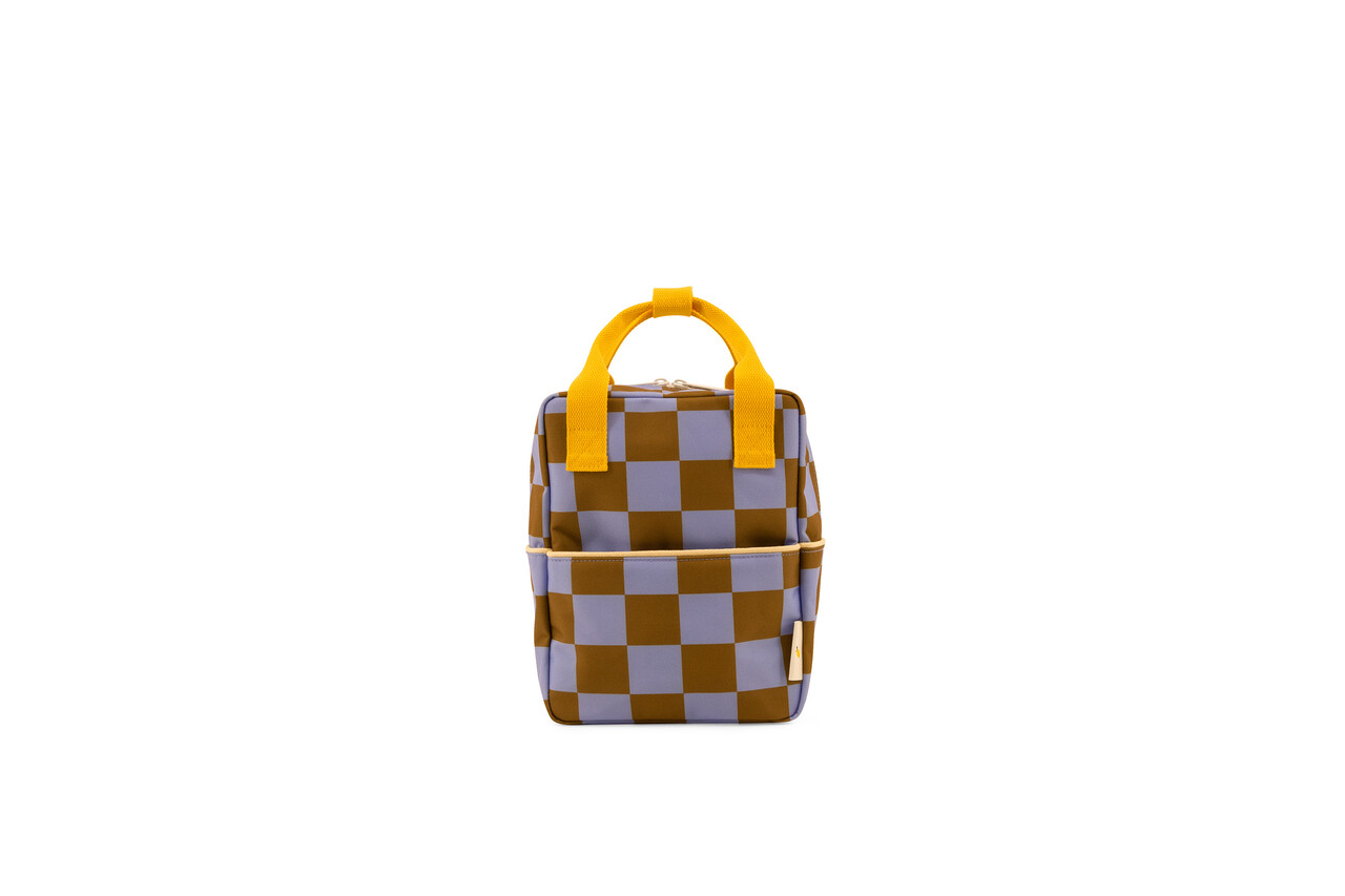 Sticky Lemon Backpack SMALL checkerboard 1802109 - blooming purple + soil green Sticky Lemon Backpack SMALL checkerboard 1802109 - blooming purple + soil green