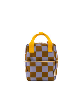 Sticky Lemon Backpack SMALL checkerboard 1802109 - blooming purple + soil green