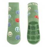 MP Denmark Anti-slip sokken groen met smiley's MP Denmark Anti-slip sokken groen met smiley's