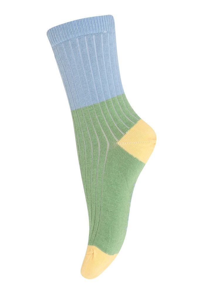 MP Denmark 30 22159 3027 Block colour socks Watercress