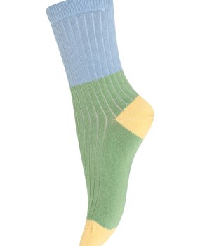 MP Denmark 30 22159 3027 Block colour socks Watercress