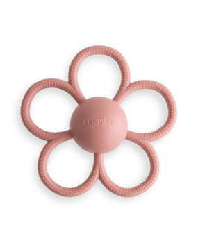 Mushie Rattle daisy teether dusty rose Mushie Rattle daisy teether dusty rose