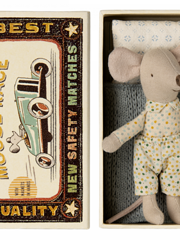 Maileg Little brother mouse in matchbox
