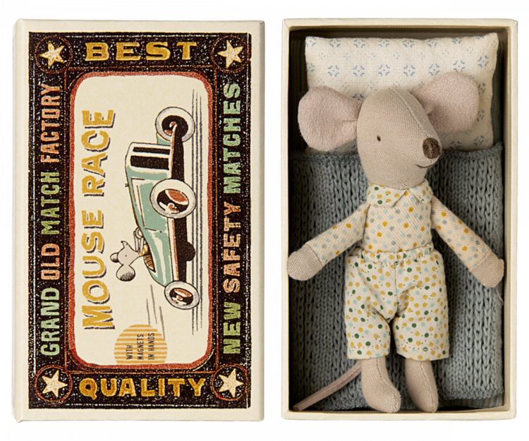 Maileg Little brother mouse in matchbox