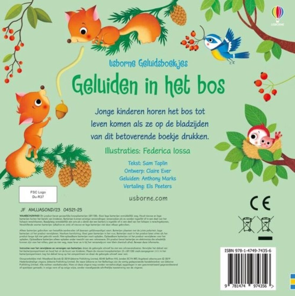 Geluidenboek: geluiden in het bos 1+ Geluidenboek: geluiden in het bos 1+
